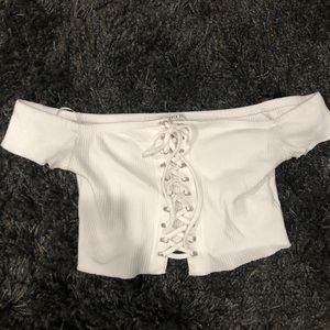 White crop top
